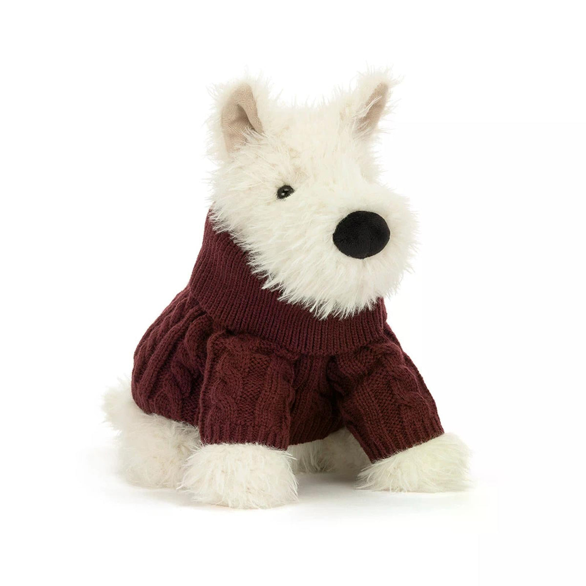 Jellycat Munro Scottie Dog Winter Jumper Outfit 10 Inch Plush Figure