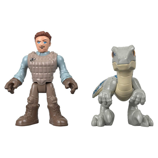 Jurassic World Imaginext Owen and Blue Dinosaur Figure