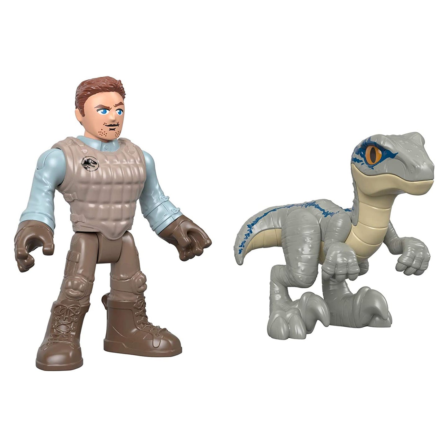 Jurassic World Imaginext Owen and Blue Dinosaur Figure