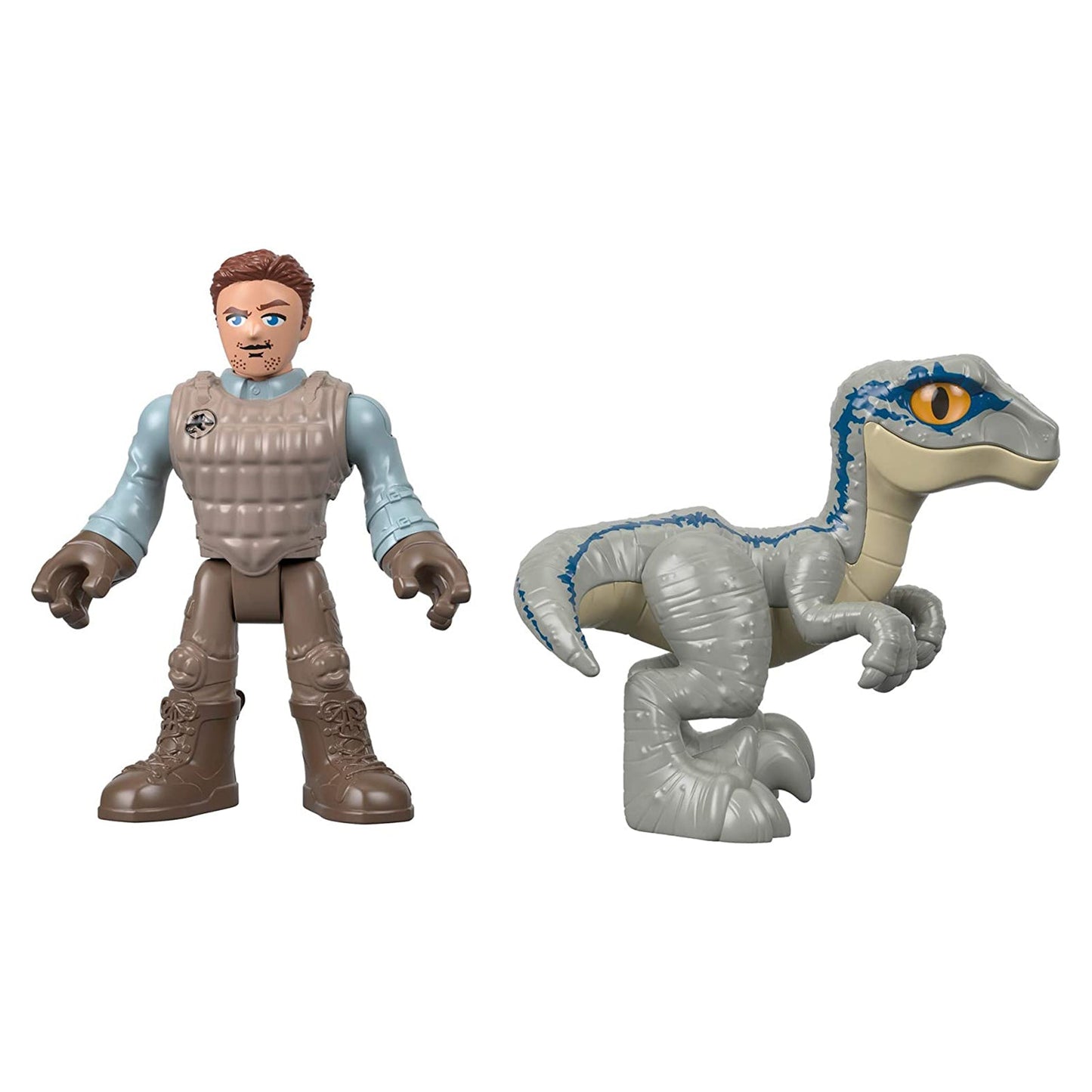 Jurassic World Imaginext Owen and Blue Dinosaur Figure