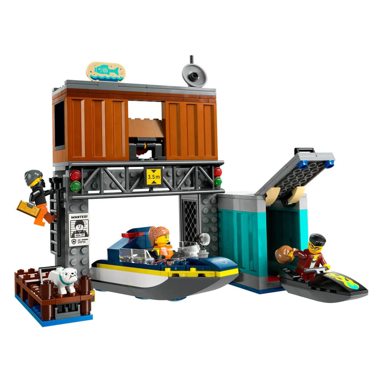 LEGO® City Police Speedboat And Crooks' Hideout Building Set 60417