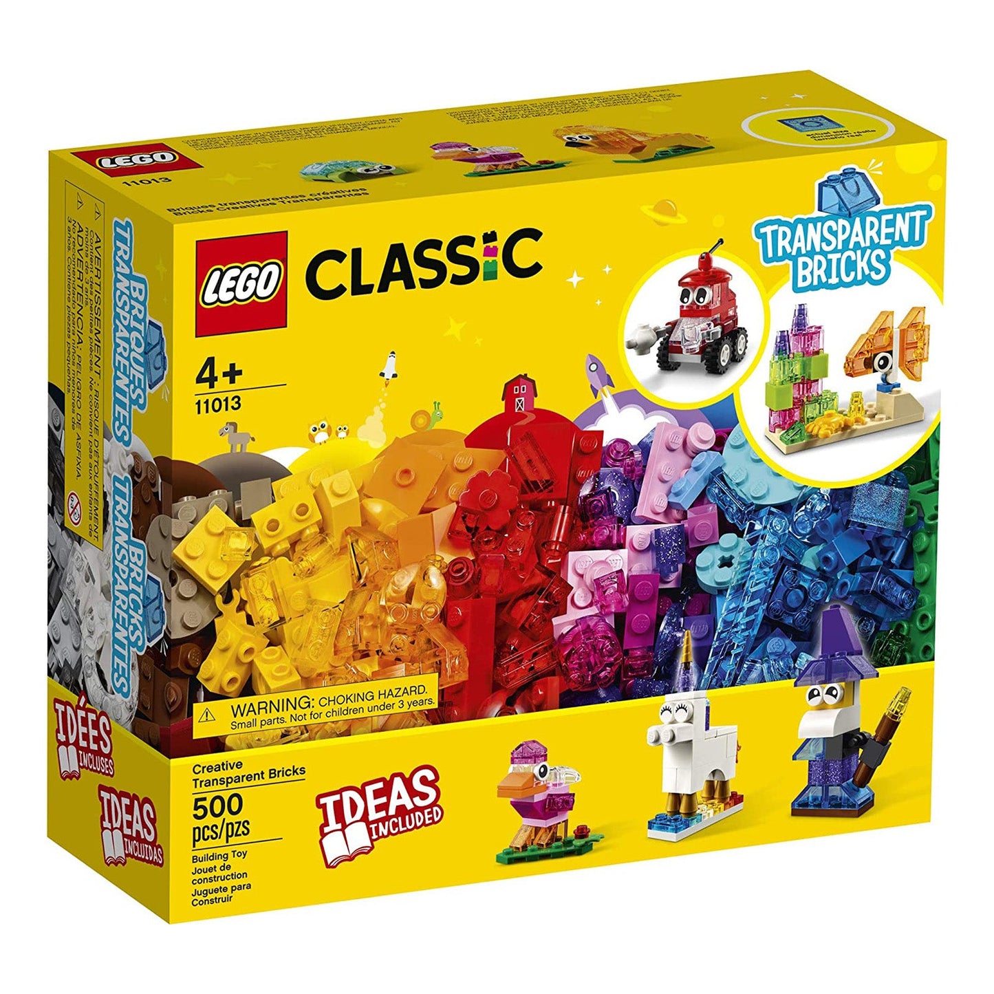 LEGO® Classic Transparent Bricks Building Set 11013