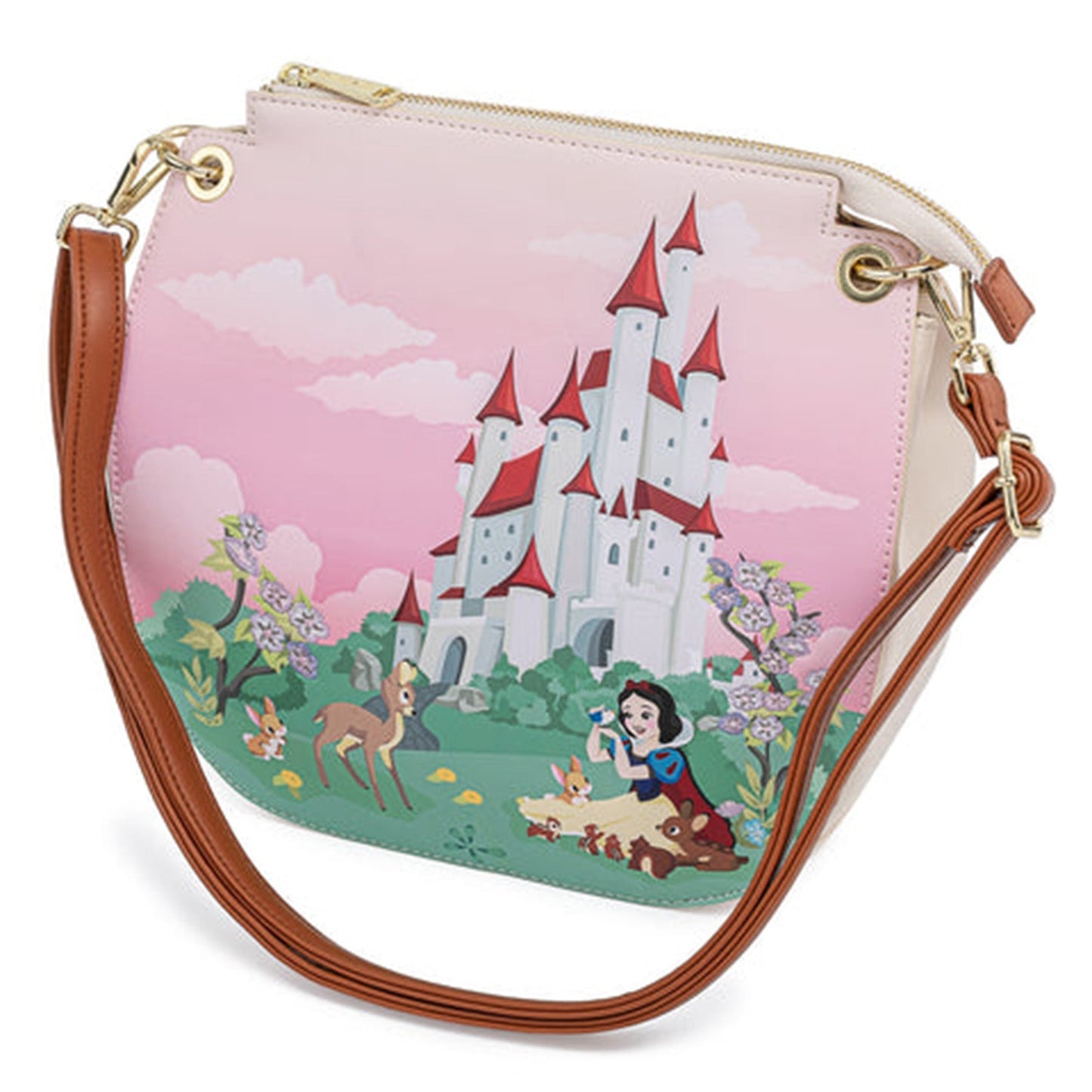 Loungefly Disney Snow White Castle Scene Crossbody Bag Purse