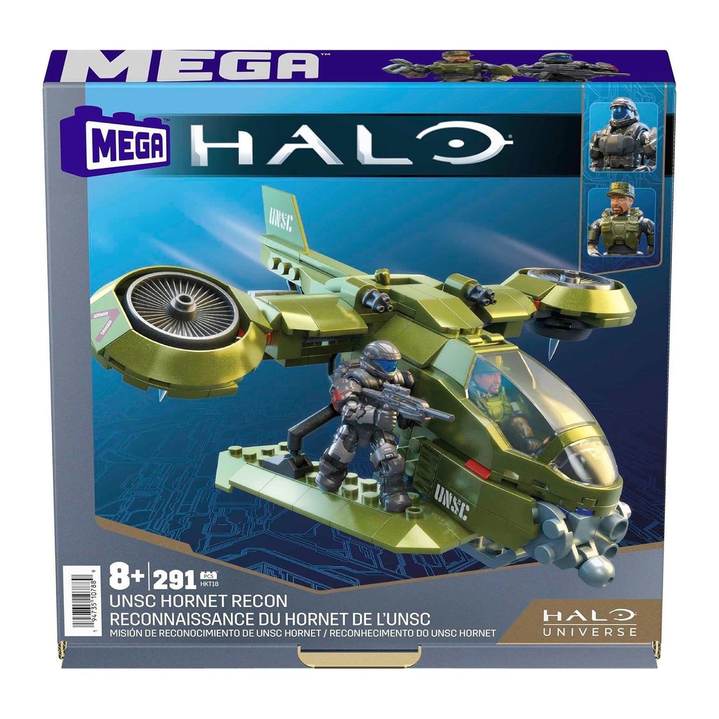 MEGA Halo Universe UNSC Hornet Recon Building Set