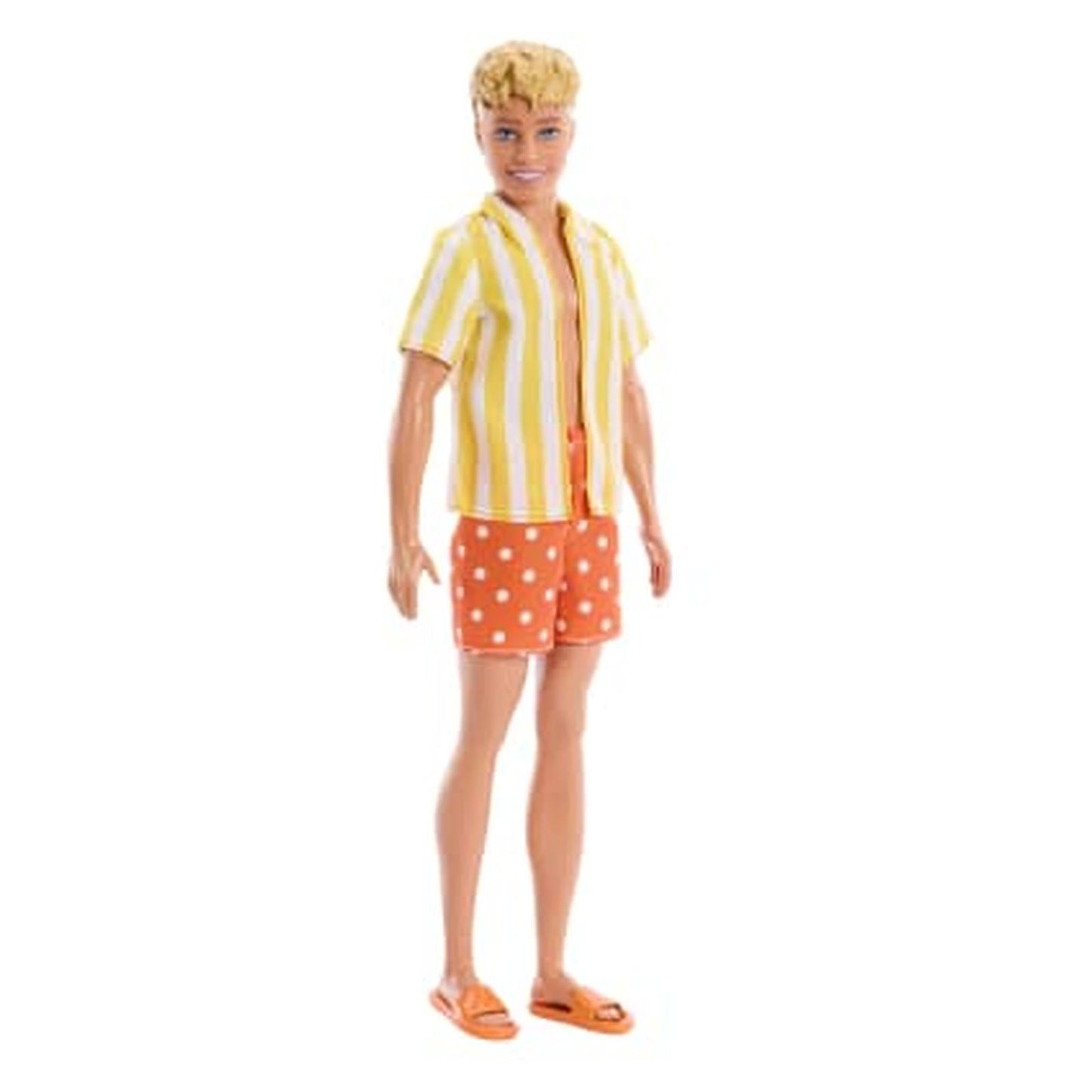 Mattel Barbie Style Blonde Striped Shirt And Polka Dot Shorts Ken Doll
