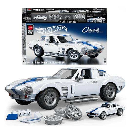 Mattel Brick Shop Hot Wheels Corvette Grand Sport Building Set