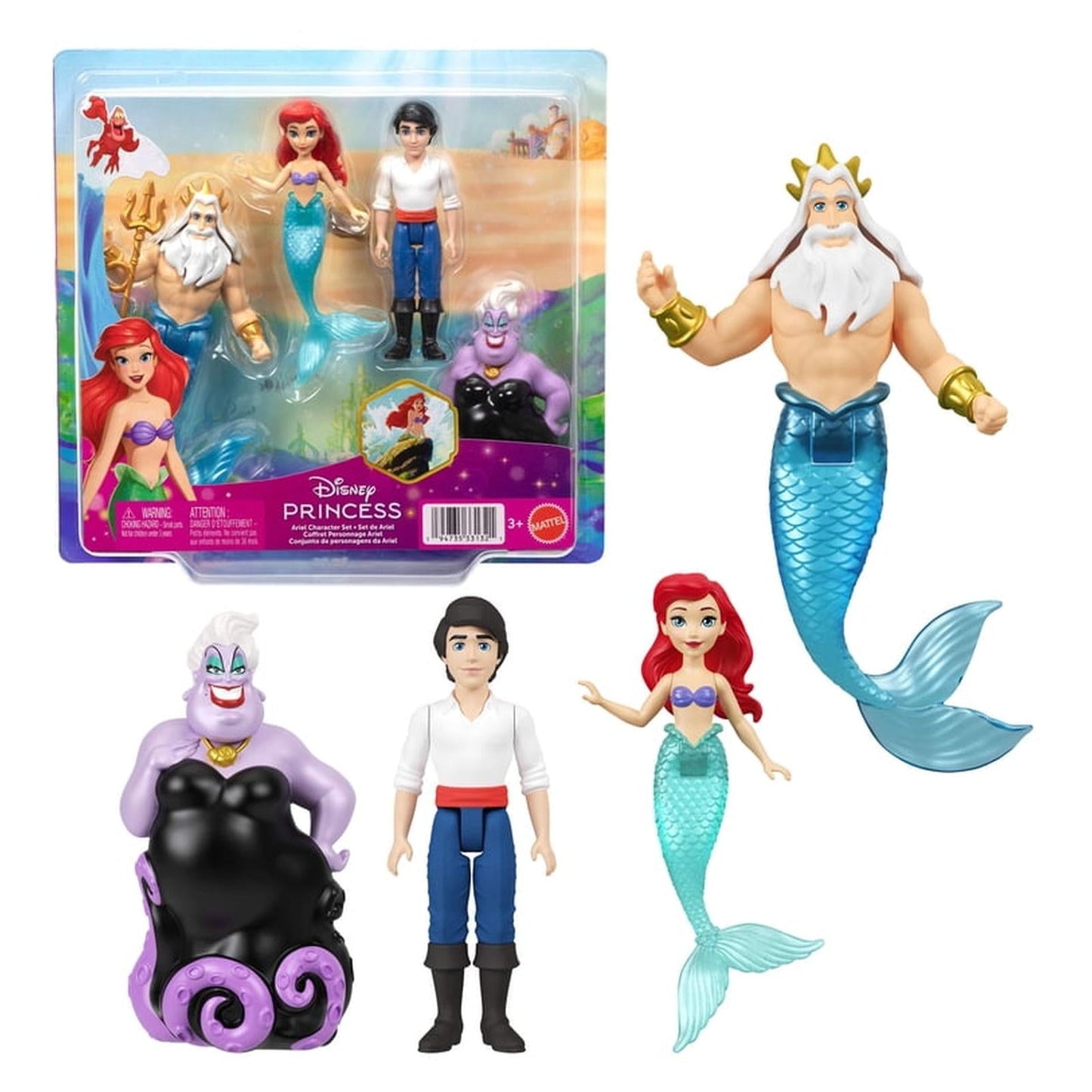 Mattel Disney Princess Ariel Character Figure Set