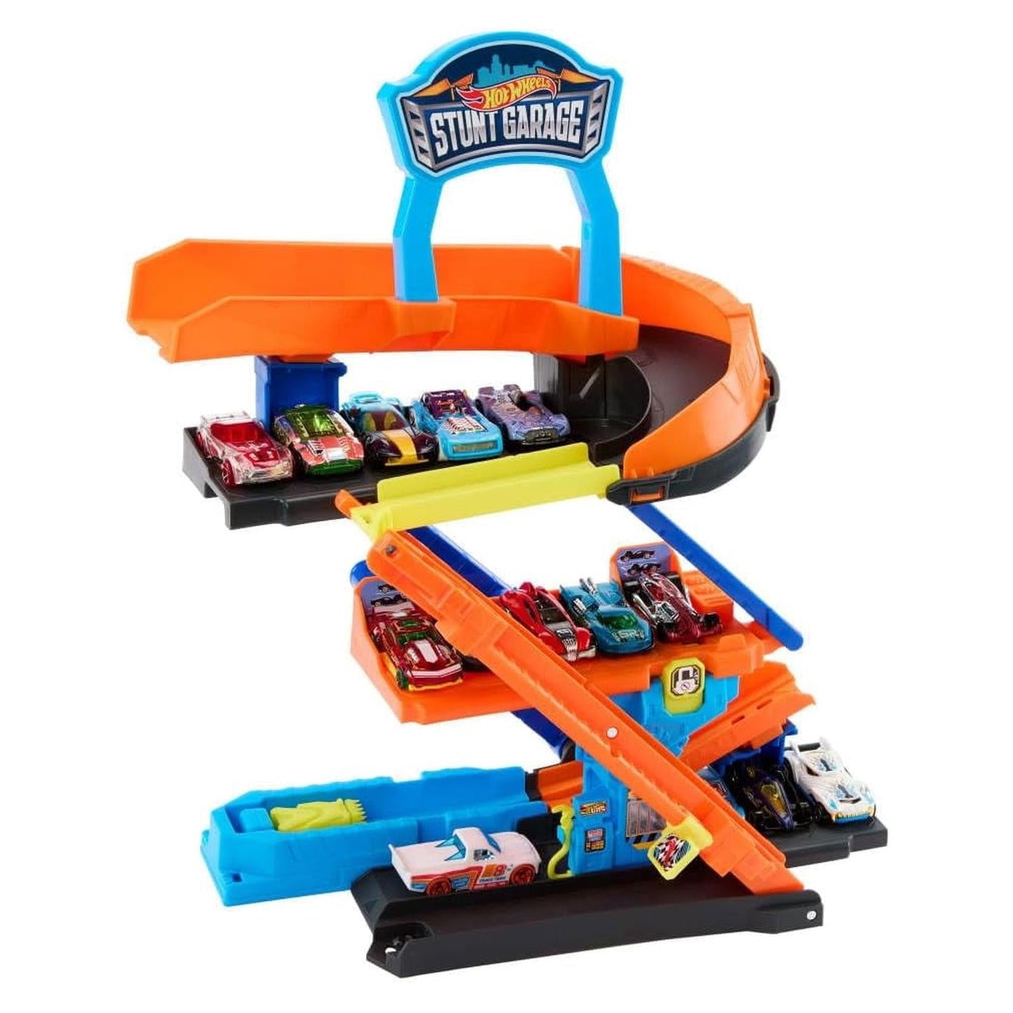 Mattel Hot Wheels City Transforming Stunt Garage Track Set