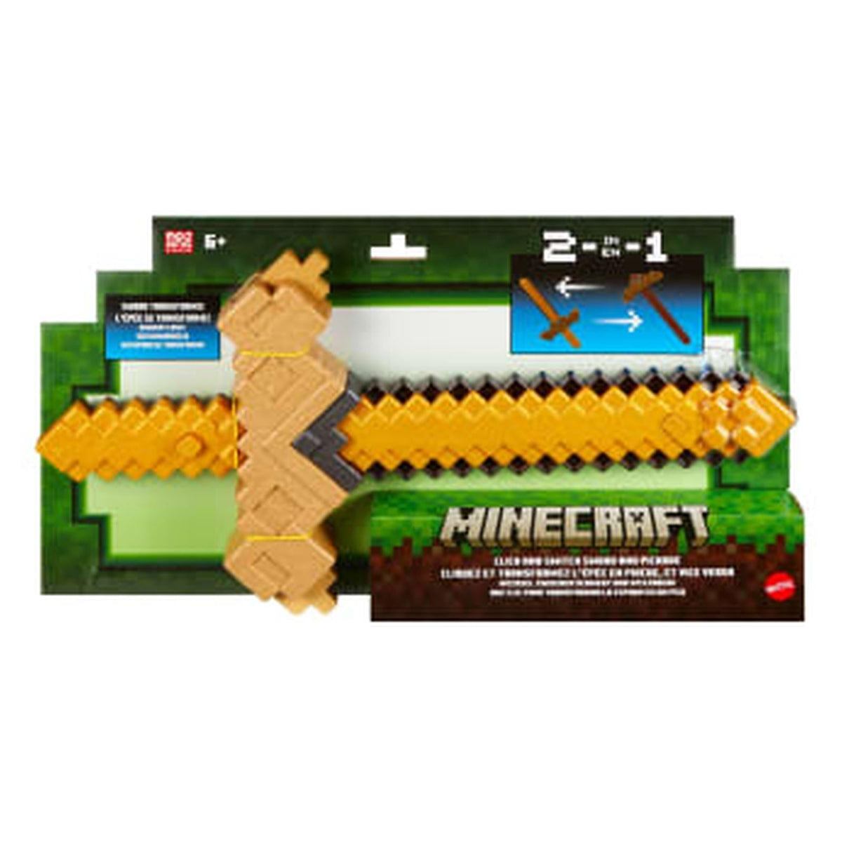 Mattel Minecraft Click And Switch Sword And Pickaxe Roleplay Set