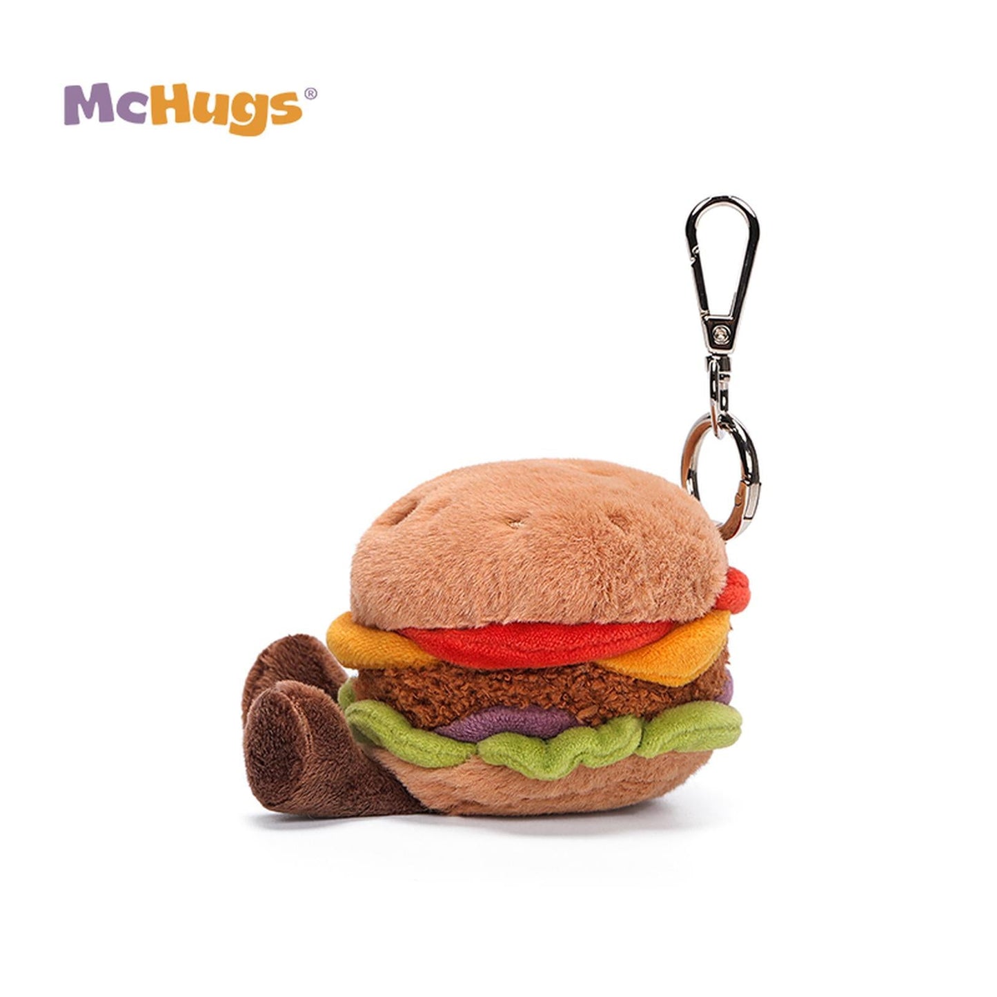 McHugs Juicy Cheese Burger 3 Inch Plush Bag Charm