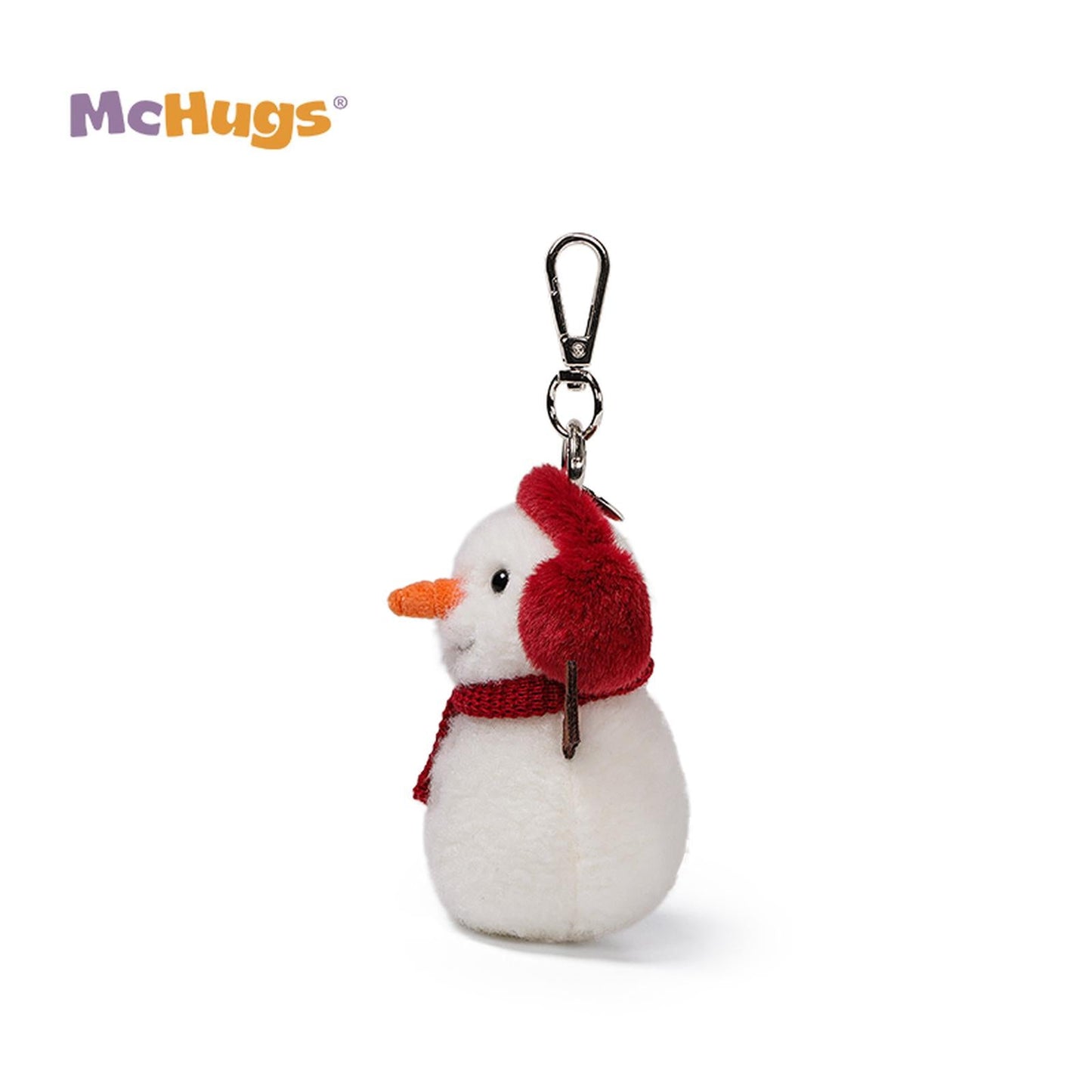 McHugs Scarlet Scarf Snowman 4 Inch Plush Bag Charm