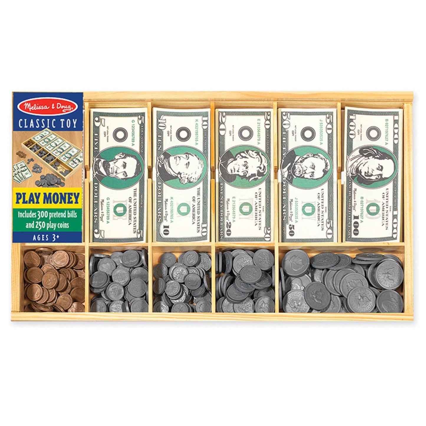 Melissa And Doug Classic Toy Play Money Set