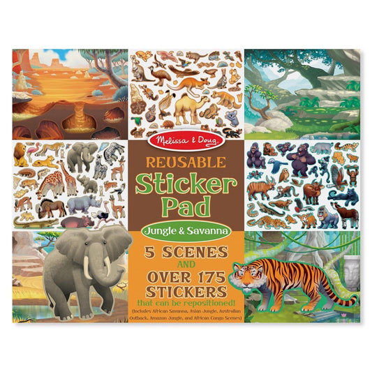 Melissa And Doug Jungle And Savanna Reusable Sticker Pad
