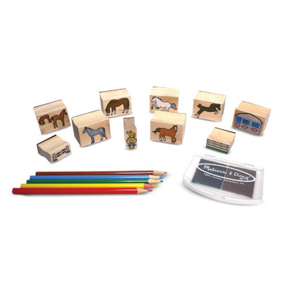 Melissa and Doug Wooden Horse Stamp Set