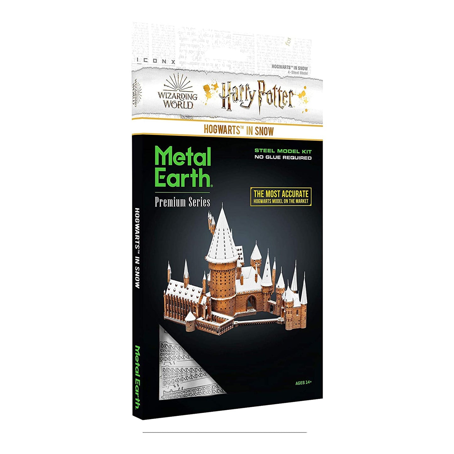 Metal Earth Iconx Premium Harry Potter Hogwarts In Snow Model Kit