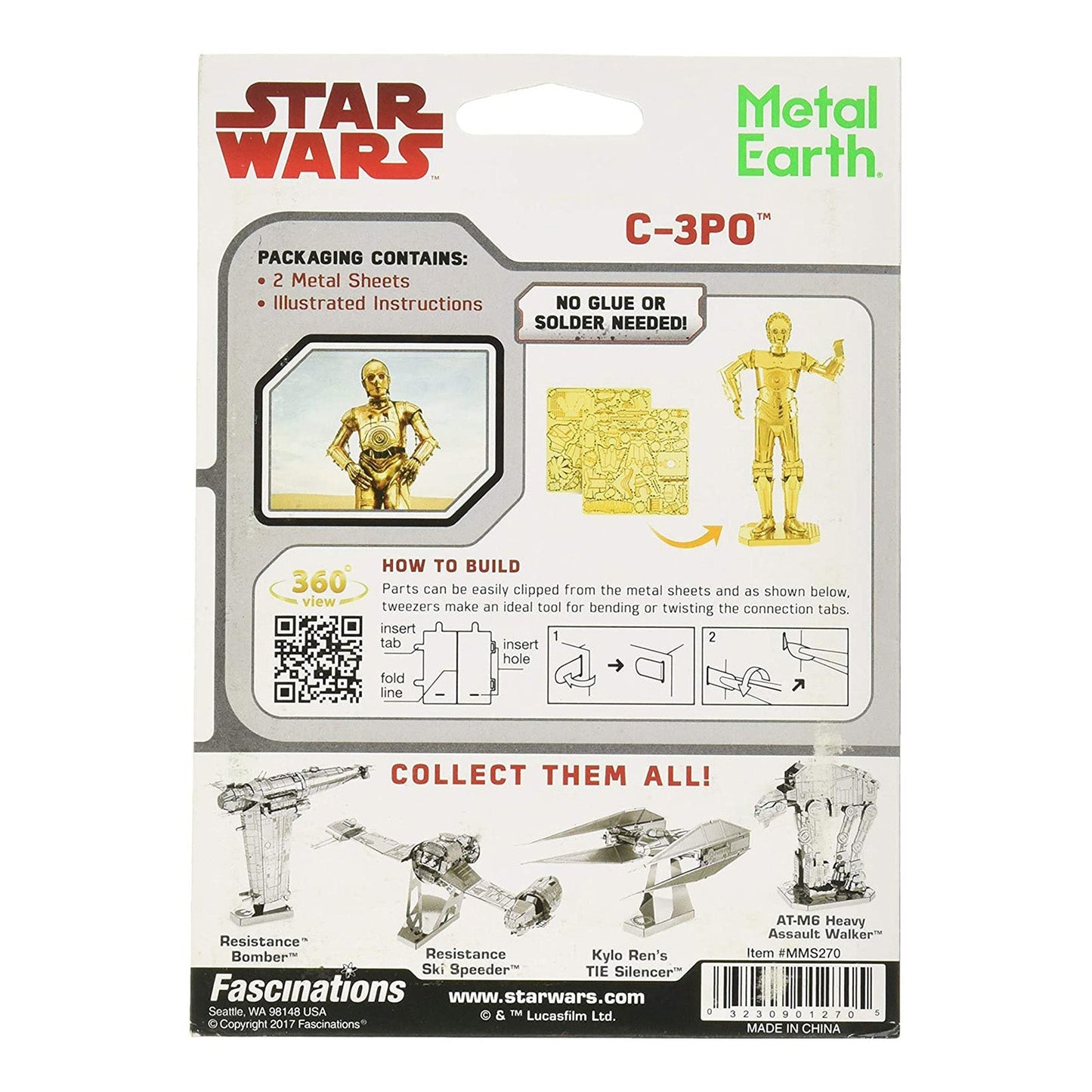 Metal Earth Star Wars C-3PO Model Kit