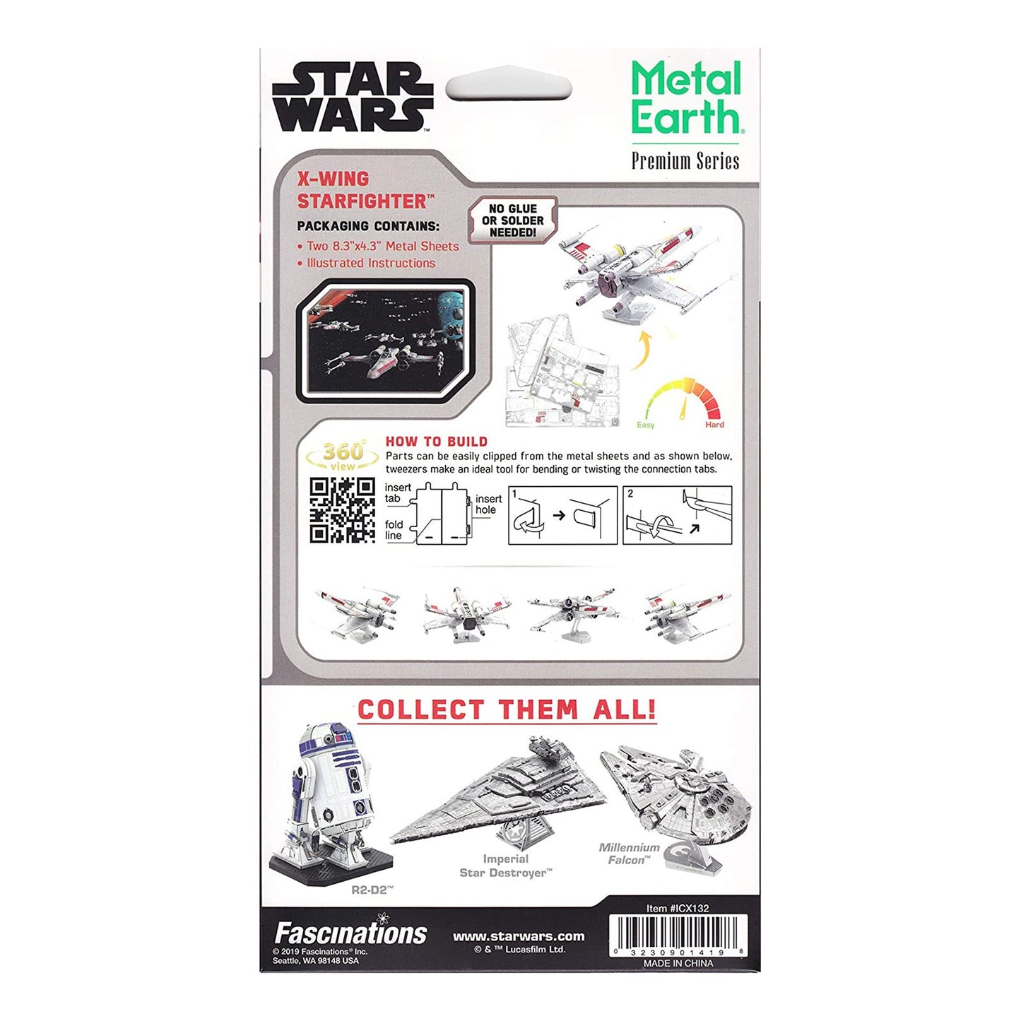 Metal Earth Star Wars X-Wing Starfighter Model Kit