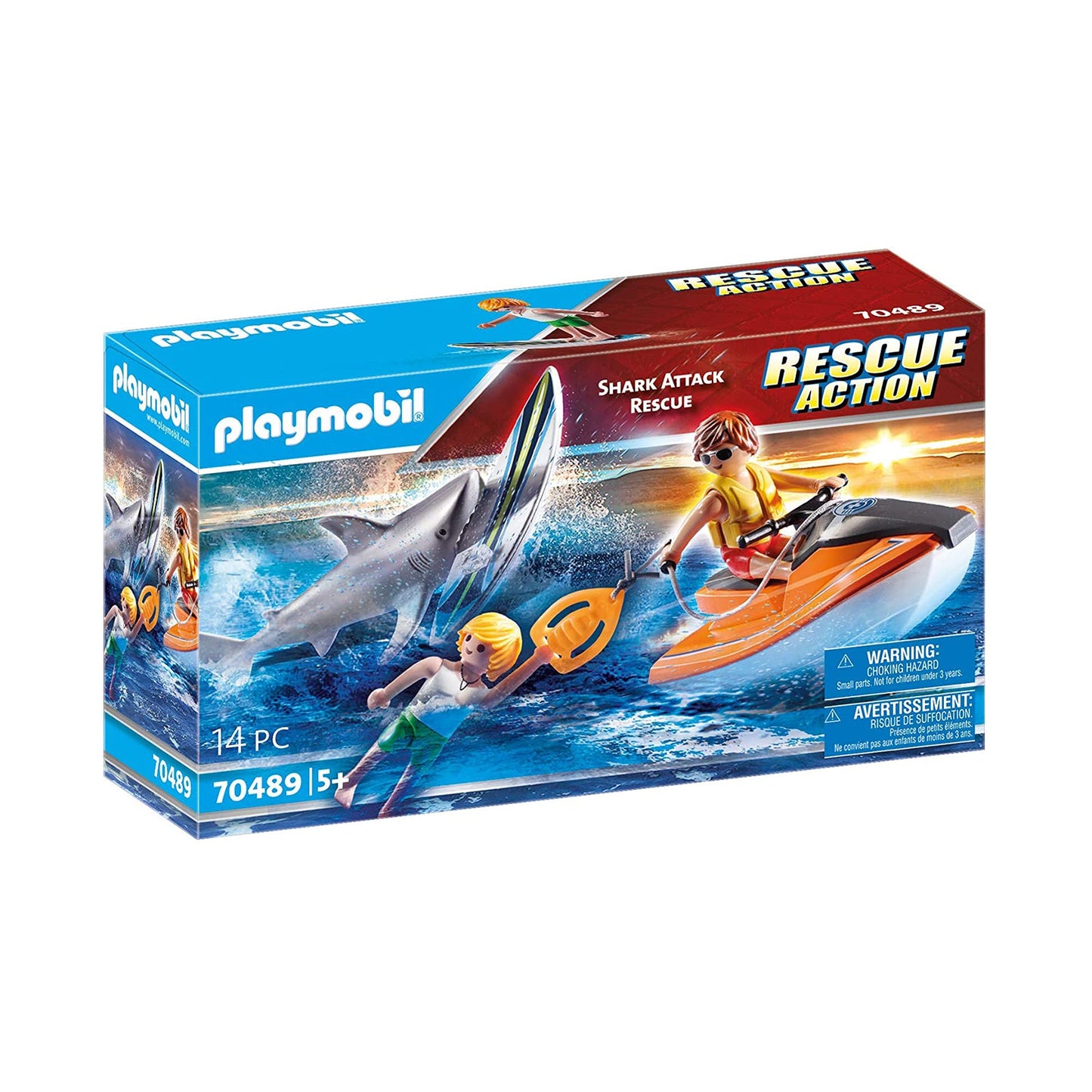 Playmobil Rescue Action Shark Attack Rescue Building Set 70489