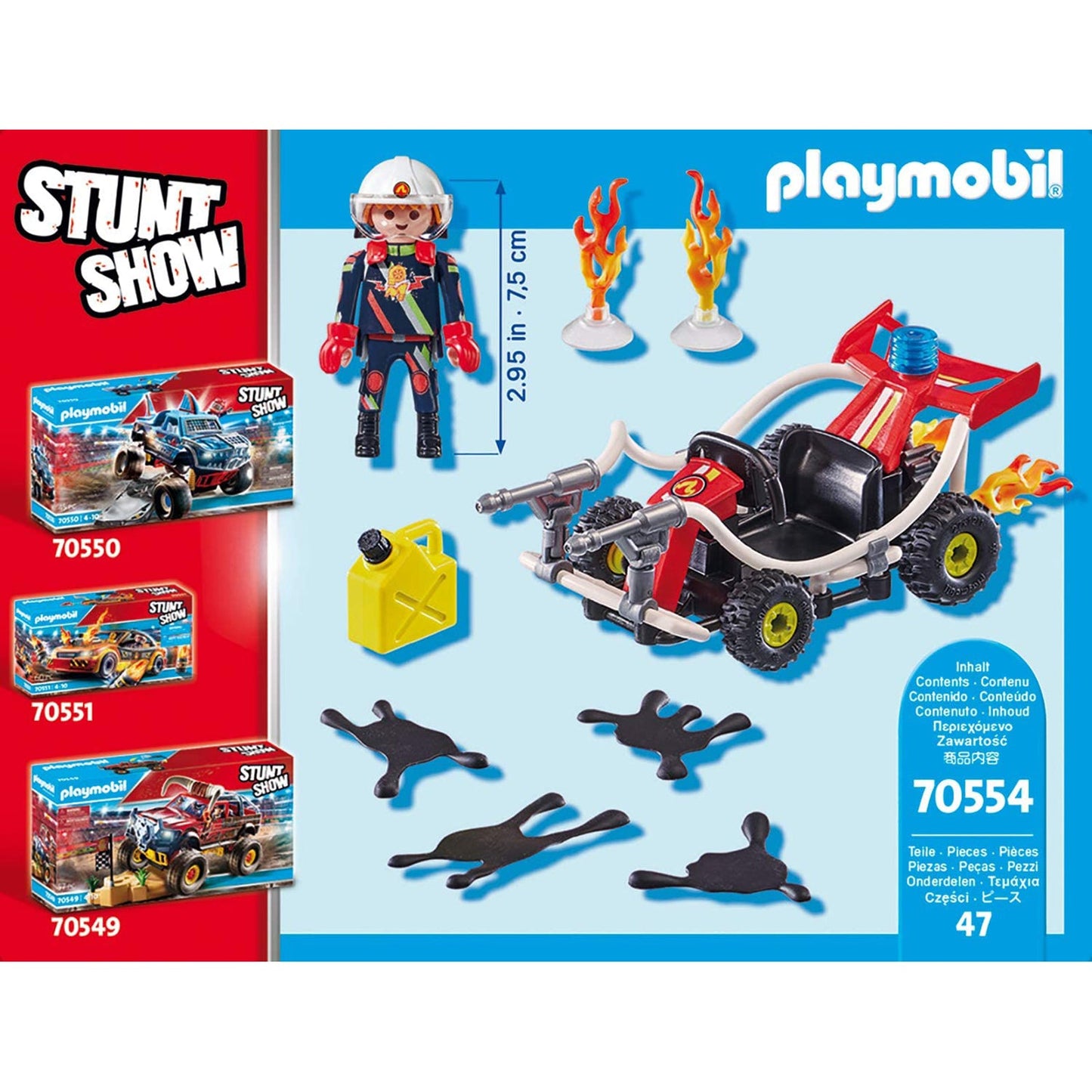 Playmobil Stunt Show Fire Quad Building Set 70554