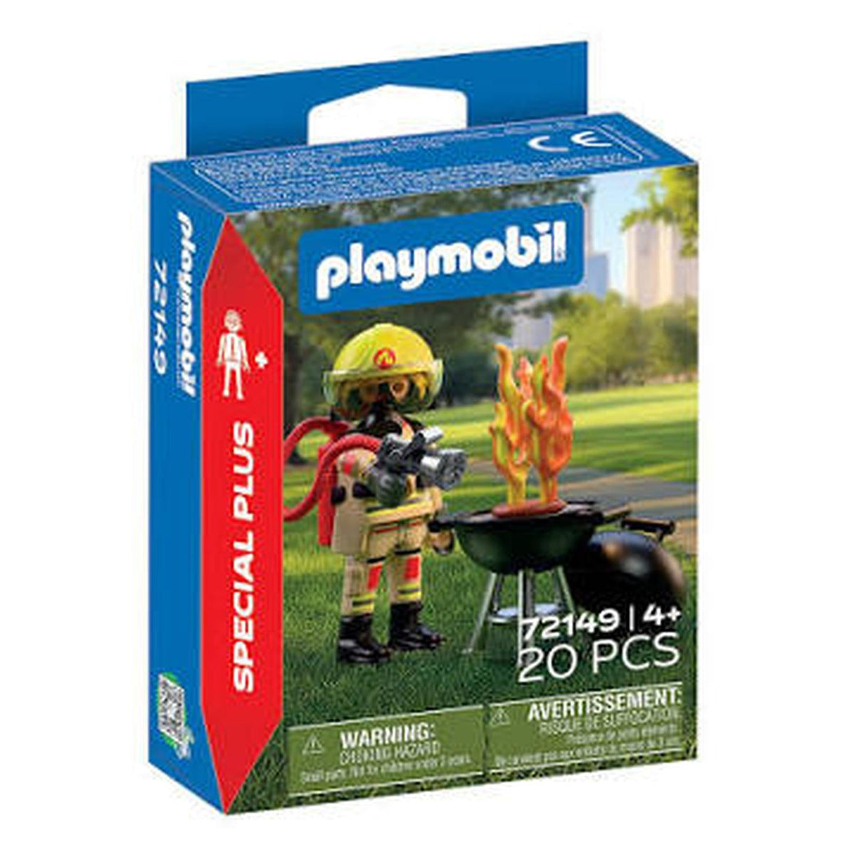 Playmobil Firefighter With Make Believe Fire Building Set 72149