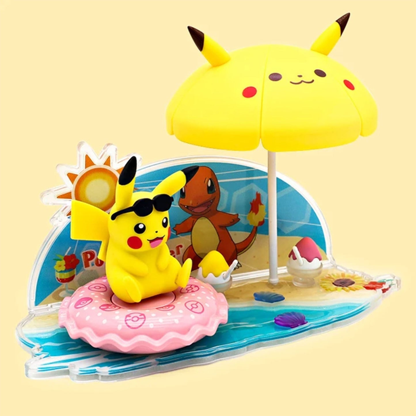 Pokemon 3D Scene Series Summer Pikachu Beach Diorama