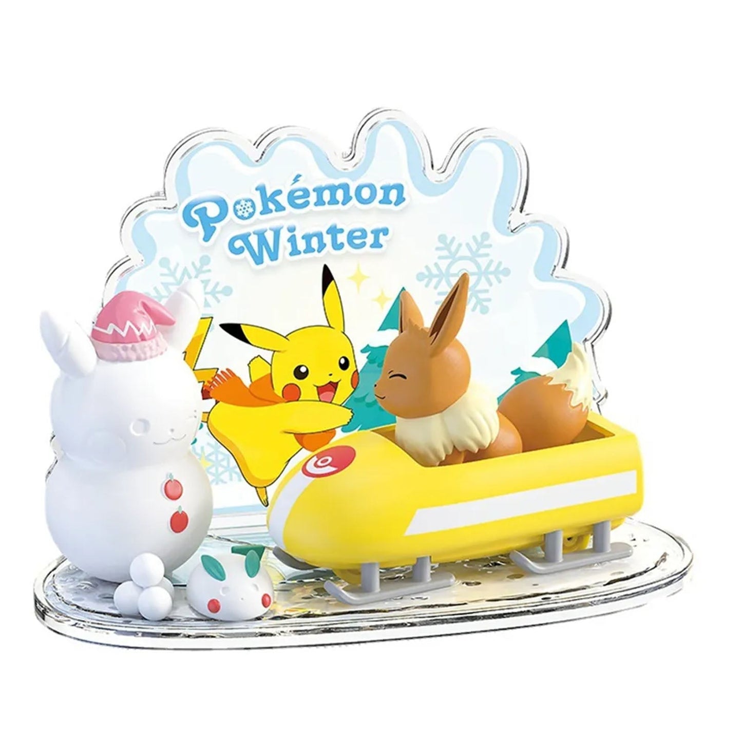 Pokemon 3D Scene Series Winter Eevee Sleigh Diorama