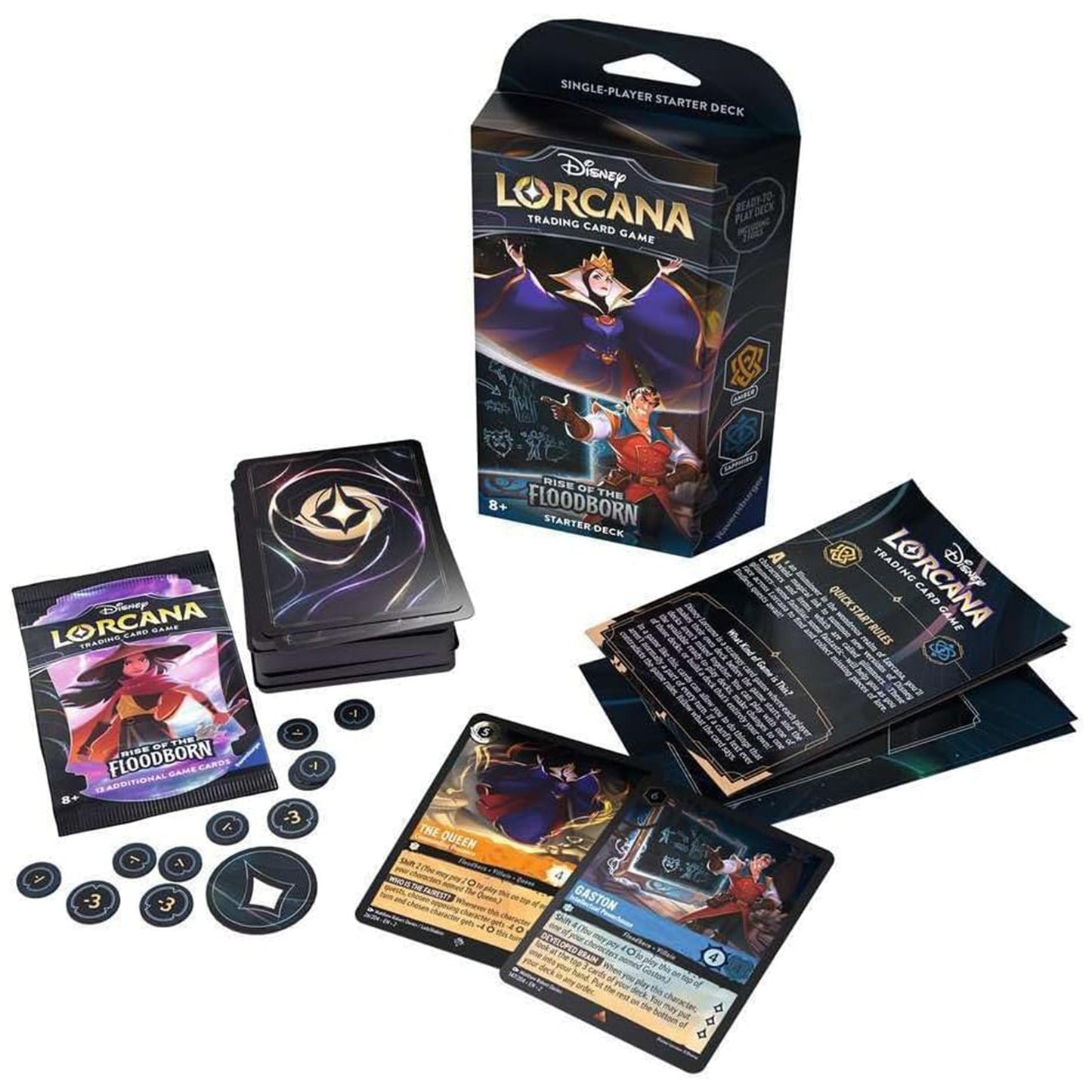 Ravensburger Lorcana Rise Of The Floodborn Season 2 Amber And Sapphire Set