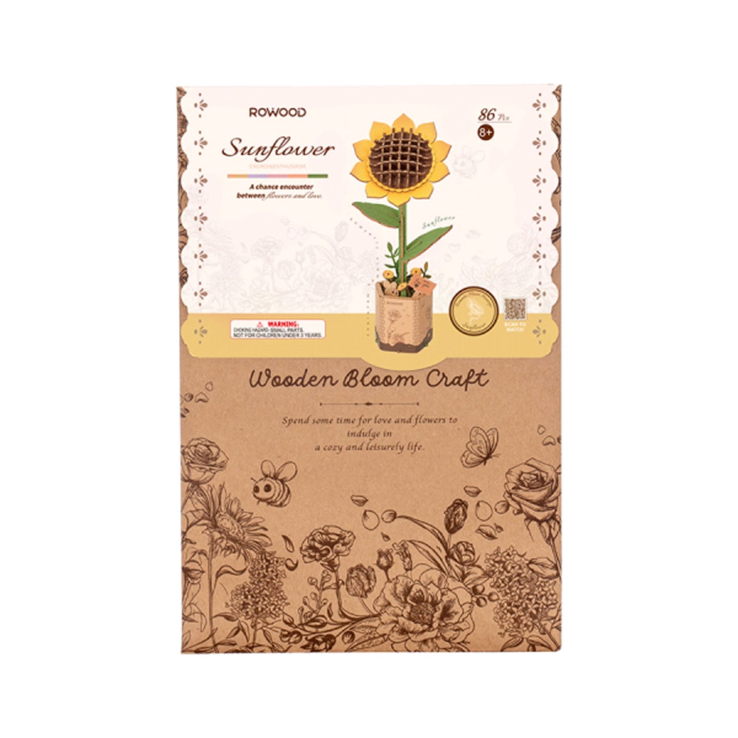 Robotime Rowood Sunflower Wooden Bloom Craft Set