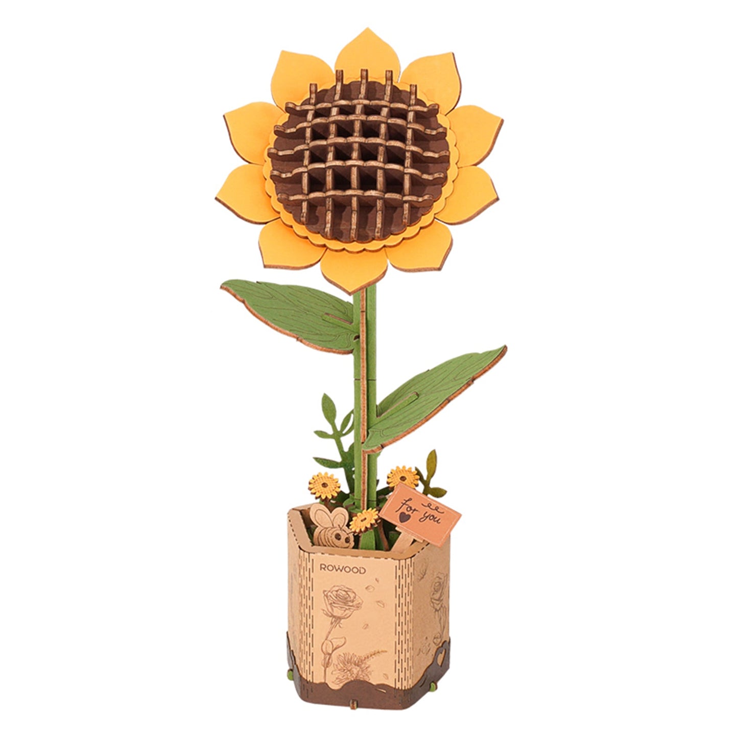 Robotime Rowood Sunflower Wooden Bloom Craft Set