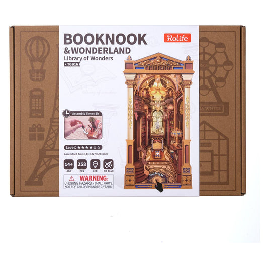 Robotime Library Of Wonders Wonderland Book Nook Building Set