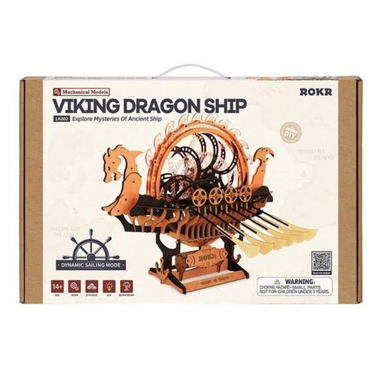 Robotime Rokr Viking Dragon Ship Building Set
