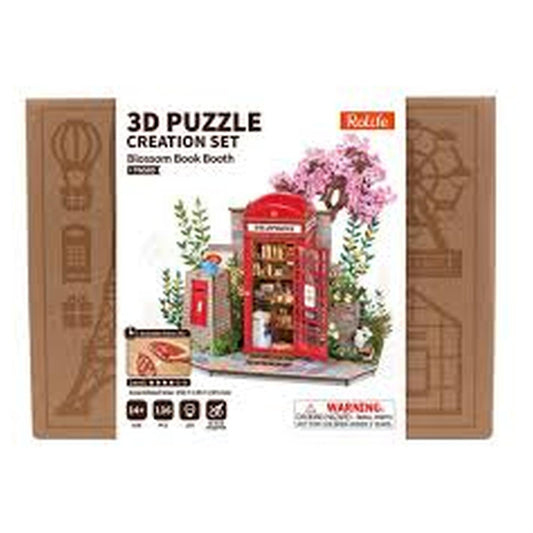 Robotime Rolife Blossom Book Booth Building Set