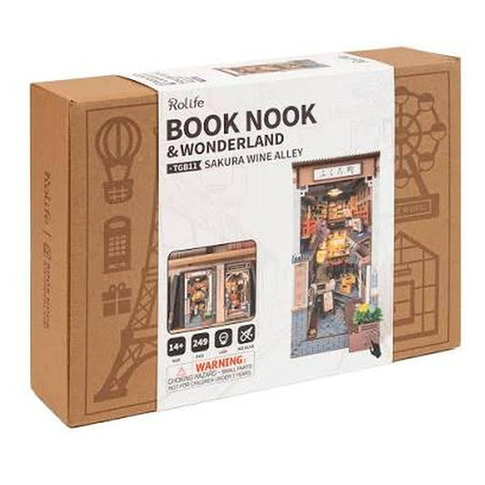 Robotime Rolife Sakura Wine Alley Wonderland Book Nook Building Set