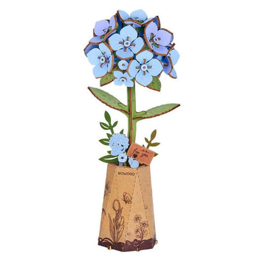 Robotime Rowood Flowers Blue Hydrangea Building Set