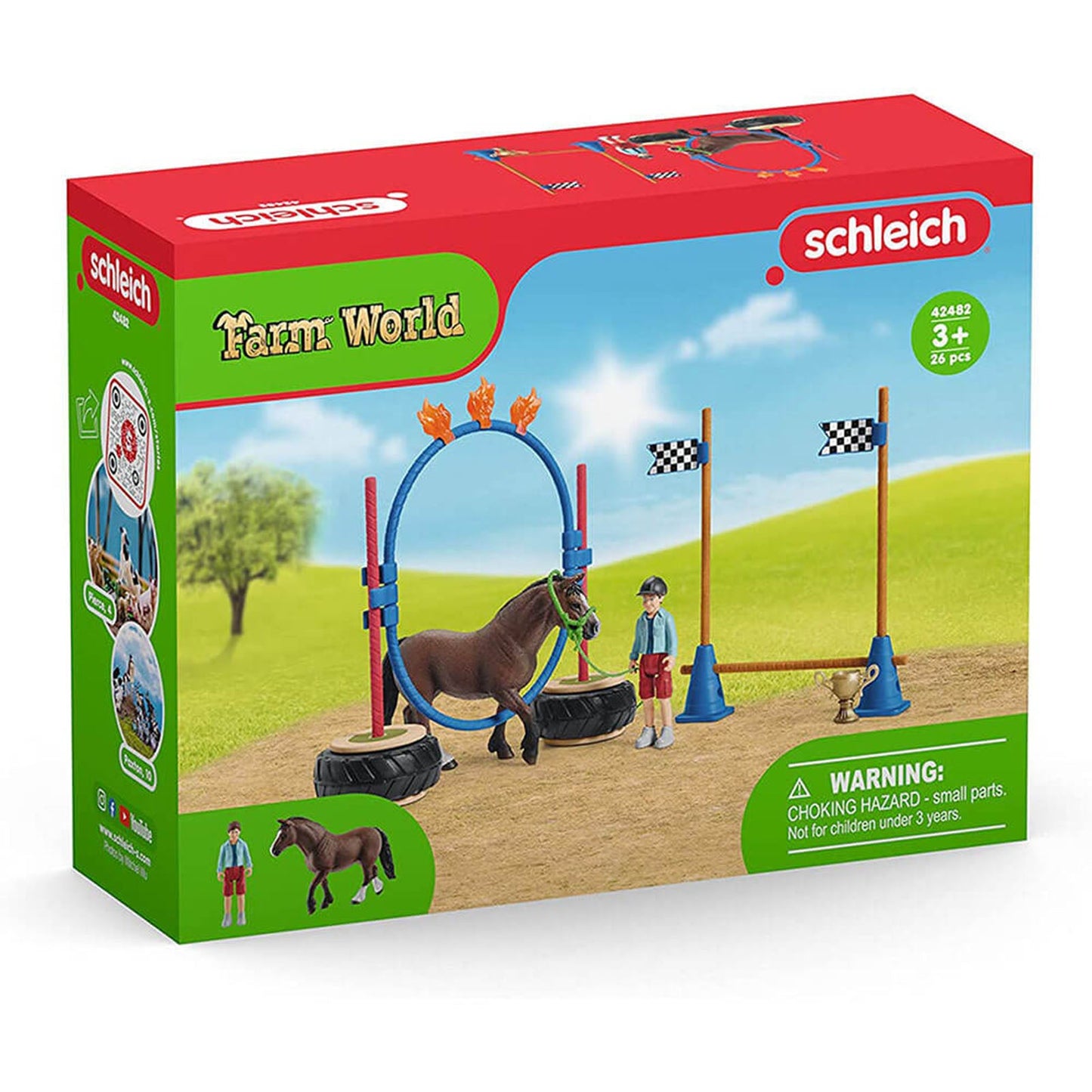 Schleich Farm World Pony Agility Race Figure Set 42482