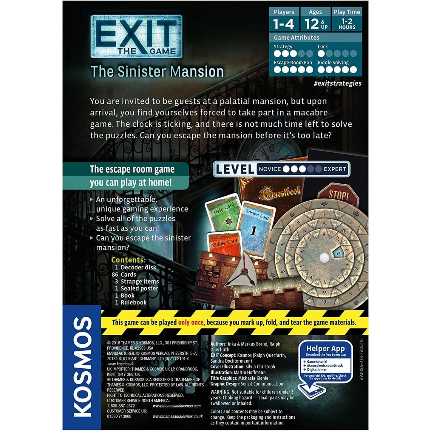 Thames And Kosmos Exit The Game The Sinister Mansion