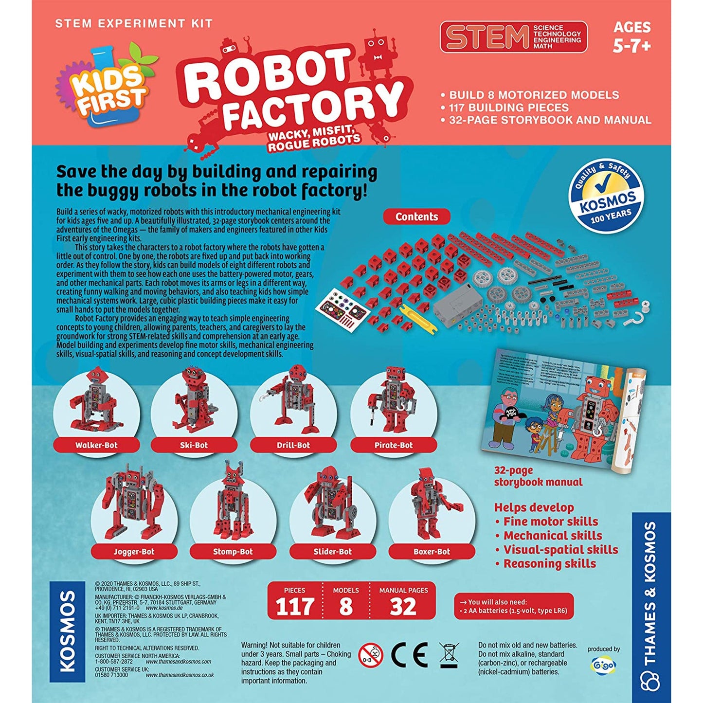 Thames And Kosmos Kids First Robot Factory Kit