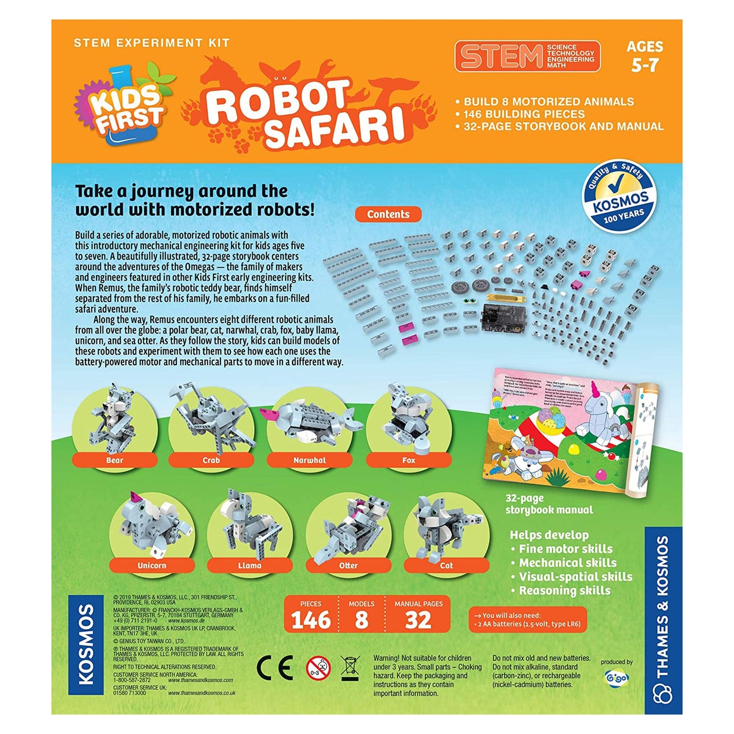 Thames And Kosmos Kids First Robot Safari Set