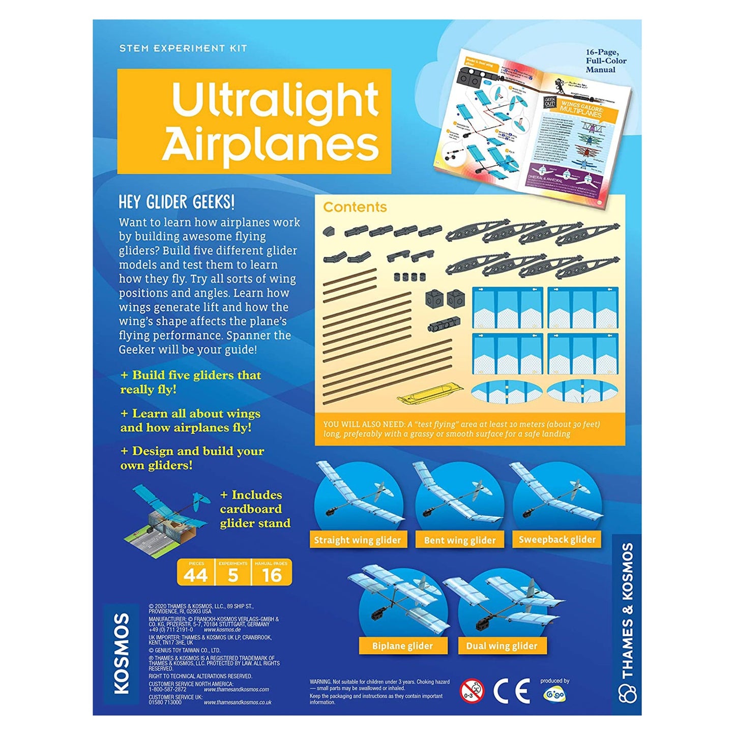 Thames And Kosmos STEM Ultralight Airplanes Set