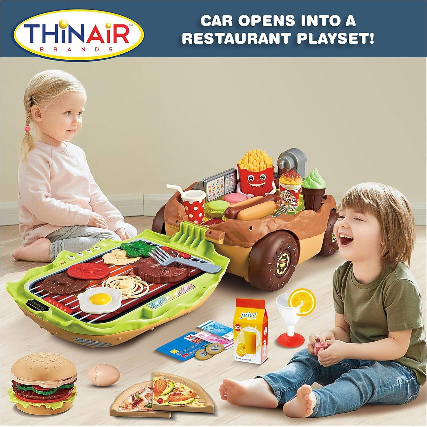 Thin Air 3 In 1 Burger Car Playset