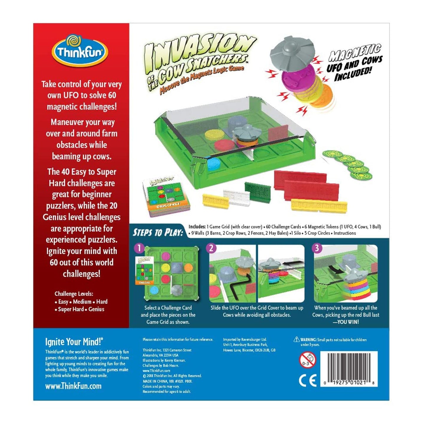 Thinkfun Invasion Of The Cow Snatchers Logic Game