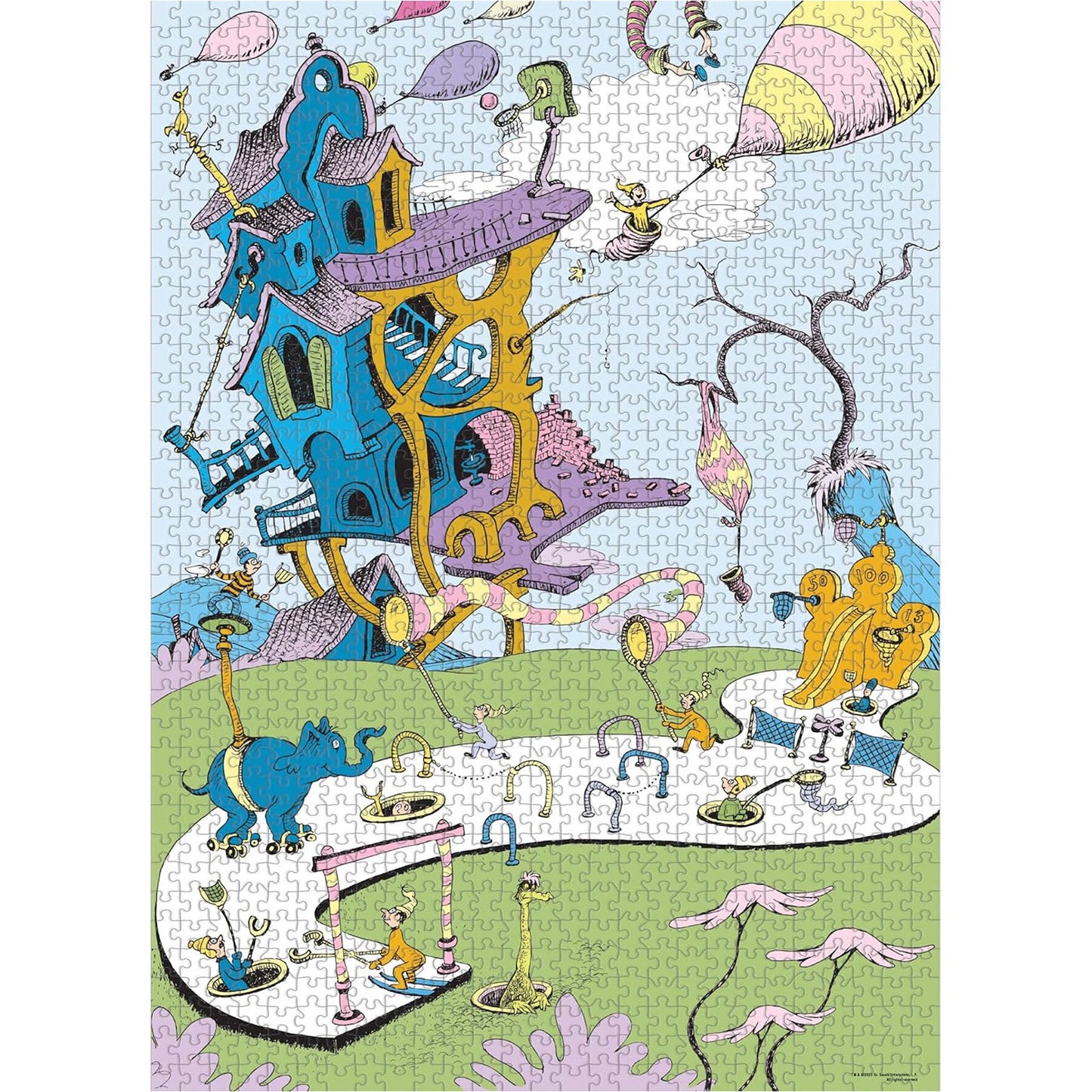 USAopoly Dr Seuss Oh The Places You'll Go 1000 Piece Jigsaw Puzzle