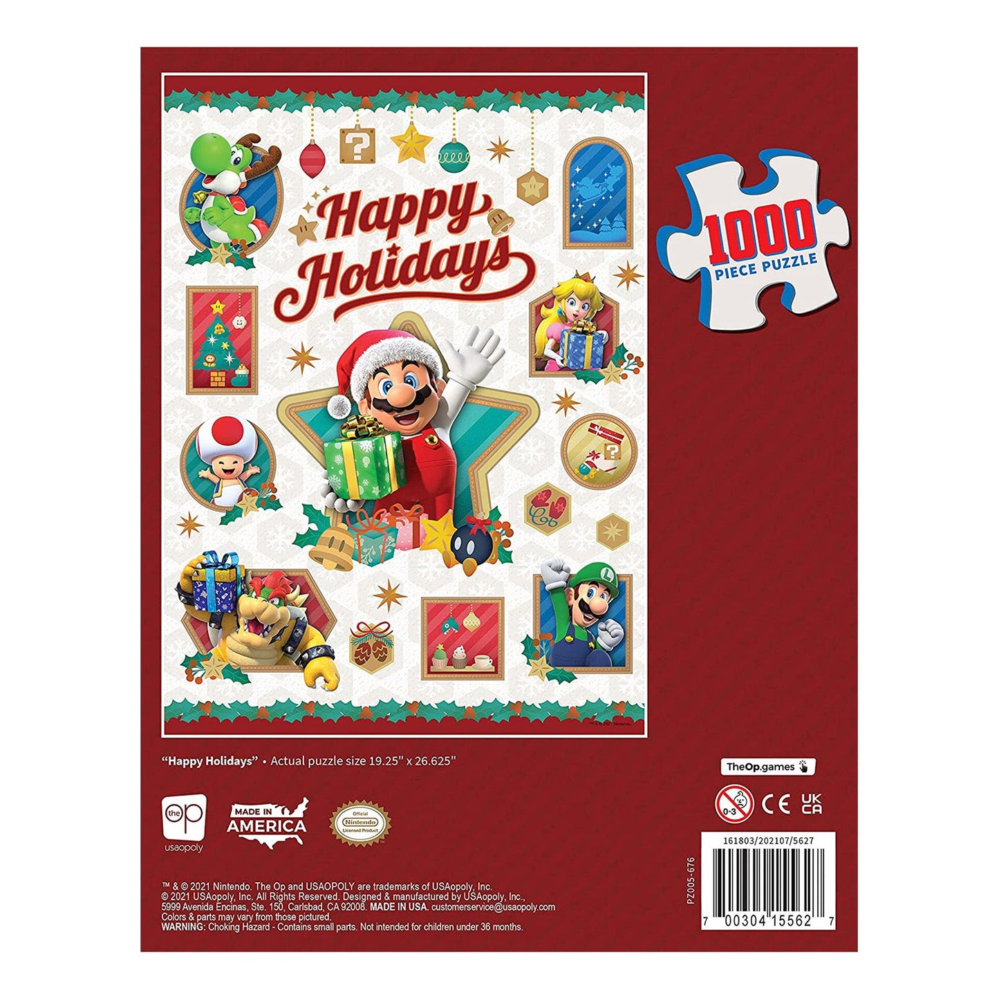 USAopoly Super Mario Happy Holidays 1000 Piece Puzzle