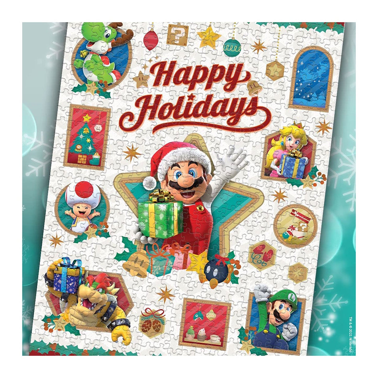 USAopoly Super Mario Happy Holidays 1000 Piece Puzzle