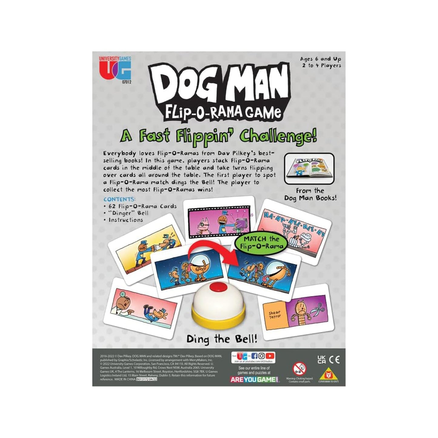 University Games Dog Man Flip O Rama Game