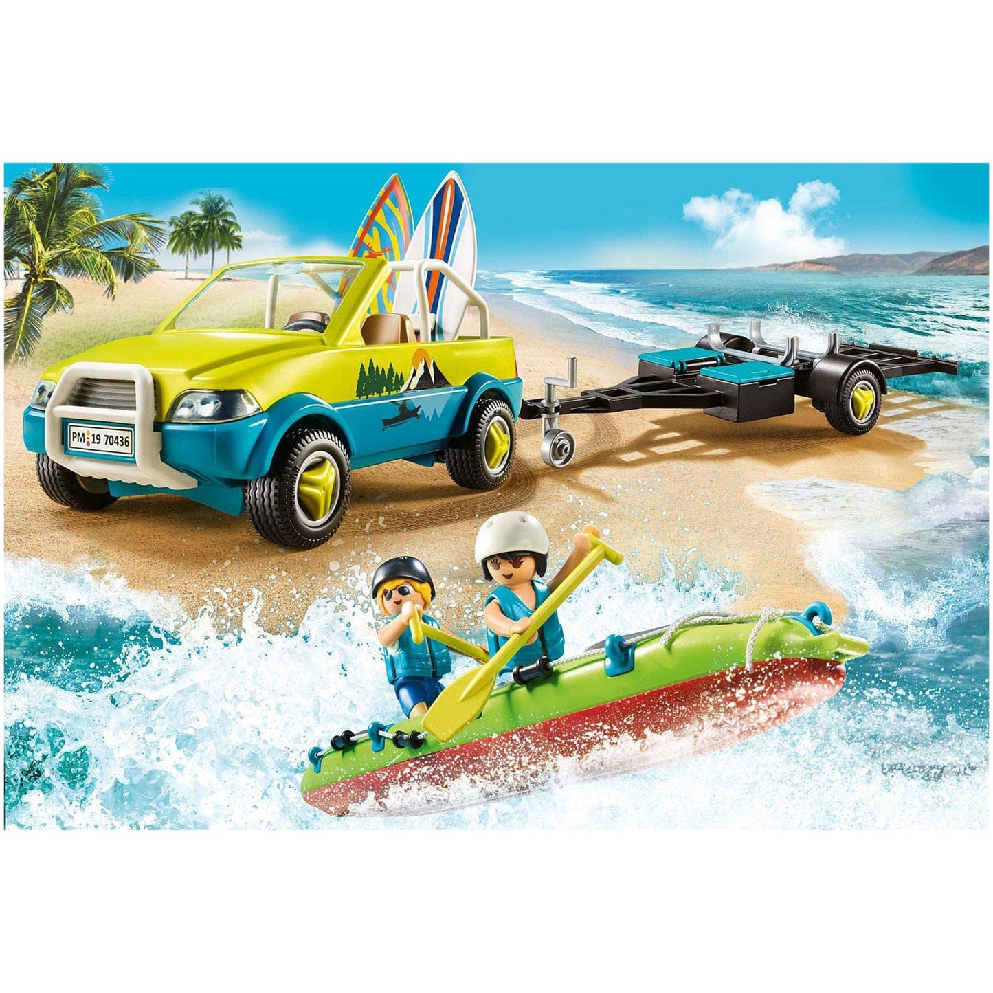 Playmobil Family Fun Beach Car With Canoe 70436