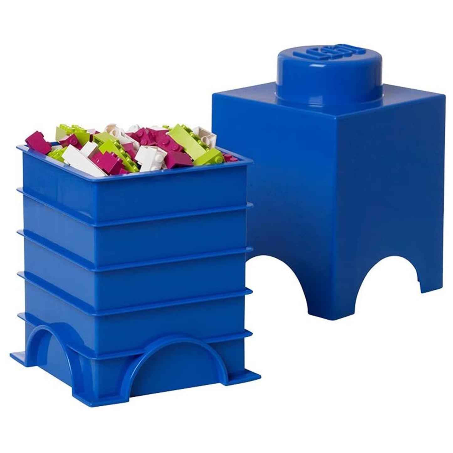 LEGO® Storage 1-Stud Brick Bright Blue Storage Container