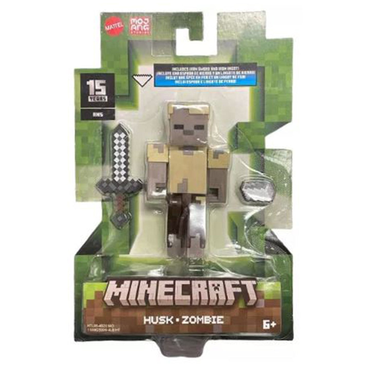 Mattel Minecraft Husk Zombie Action Figure