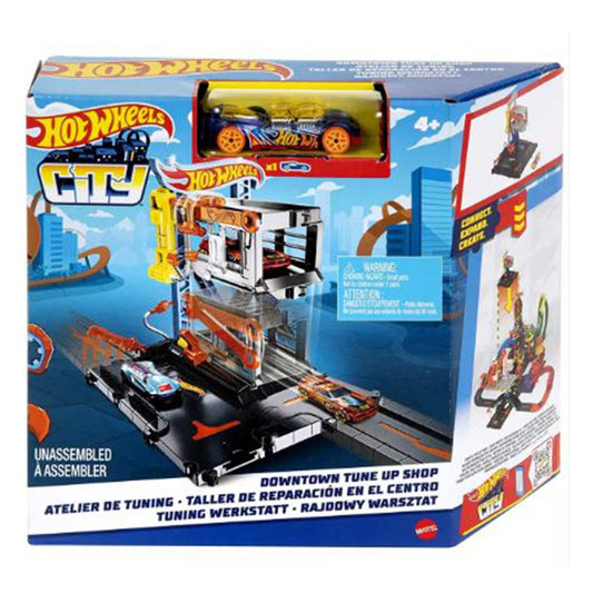 Mattel Hot Wheels City Downtown Tune Up Shop Set