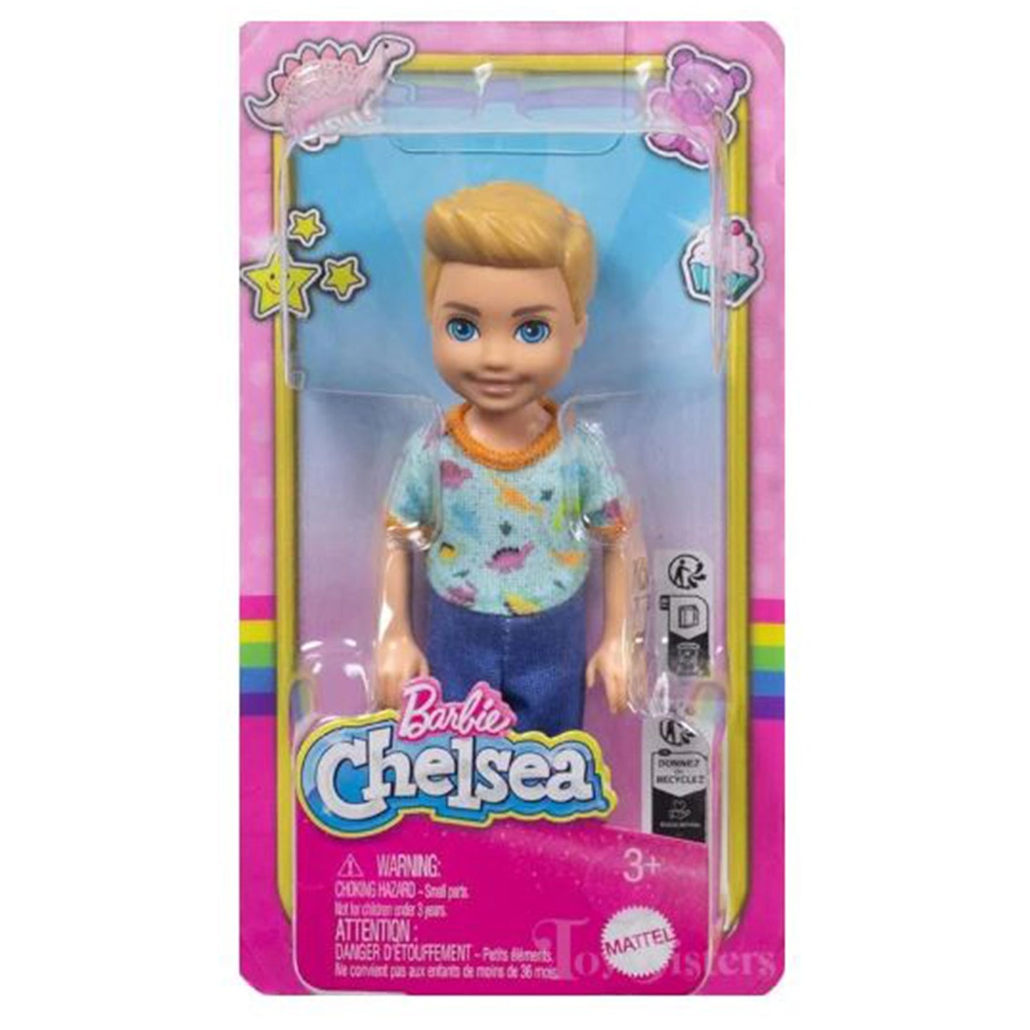 Mattel Barbie Club Chelsea Blonde Shirt And Blue Shorts Doll